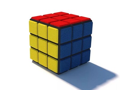 Фигура из резиновой крошки Кубик Рубика