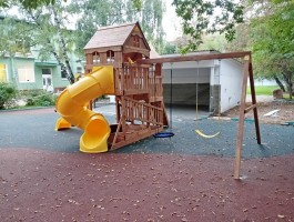 Детская игровая площадка Пейзаж 2 с винтовой трубой и спуском с рукоходом - вид 1