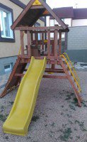 Детский игровой комплекс MoyDvor Крепость свободы башня с волнистым скатом